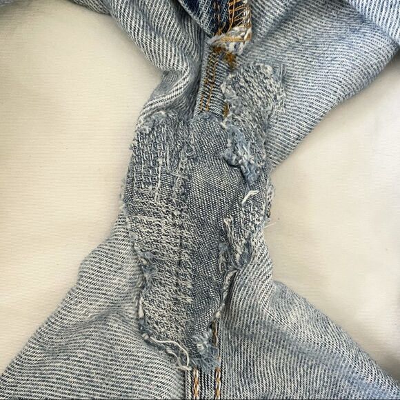 LEVI’S RE/DONE The Short Shorts Cut Off Pockets Show Jean Shorts - Picture 11 of 13